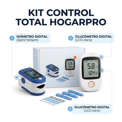 🩺 KIT OXÍMETRO + GLUCÓMETRO DIGITAL